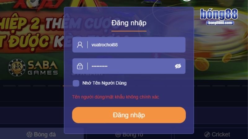 Đăng Nhập Bong88 - Hướng Dẫn Truy Cập Chuẩn Không Cần Chỉnh Lỗi sai thường gặp khi truy cập vào trang chủ