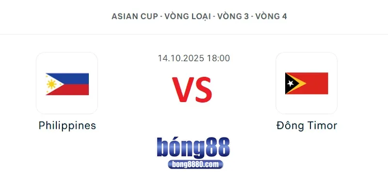 Philippines vs Đông Timor ngày 14/10/2025 - Vòng loại Asian Cup 2027 Nhận định Philippines vs Đông Timor ngày 14/10/2025